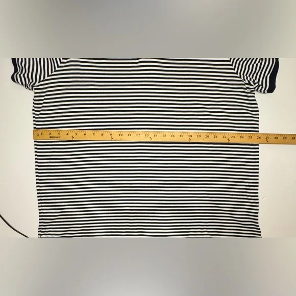 Polo Ralph Lauren Classic Fit Soft Cotton Polo Shirt XXL Navy/White Striped EUC - Picture 8 of 13
